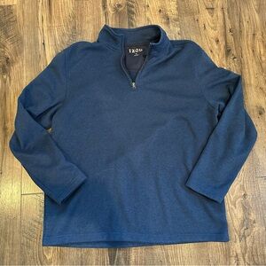 GUC Men's IZOD 1/4 Zip Pullover Blue Soft Sweater, Polyester, Size: XL